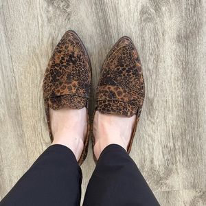 Paul Green Platform Brown Animal Print Loafers US Size 9.5